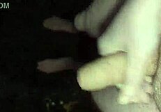 freezing solo monster cock jerk outdoors!