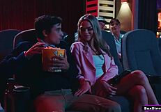 yo my gf bored in cinema deepthroats my cock like crazy!