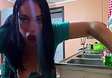 amateur couple dives into passionate kitchen sex adventure