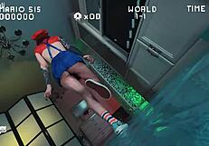 Super Mario Sis Takes It Deep in the Pipe!