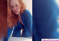Petite redhead teen begs horny euro stepdaddy to fuck her tight wet pussy hard now?