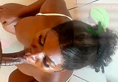 Hot chef spreads legs offering her wet pussy to devour