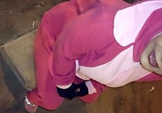 hey, fucking this mature halloween costume slut, ripping clothes off her huge tits!