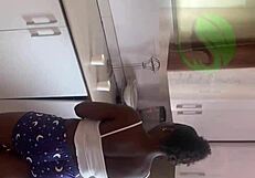 Hot chef spreads legs offering her wet pussy to devour