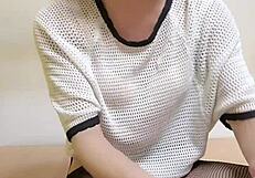 CAN YOU HANDLE TING XUAN'S FISHNET RIDE ON THAT DILDO?!