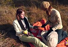 Brunette Lesbians Strapon Fuck On Outdoor Hike?