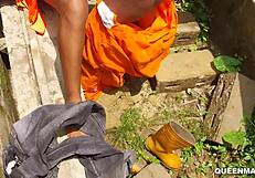 i got her wet pussy creampied doggystyle bent over at the construction site with bbc