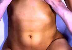 I shared a naughty laugh with stepdad's best friend in the kitchen before we kissed