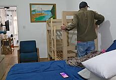 couple flashes exhibitionist style for rented husband thrill