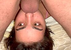 called my hot redhead friend for double pussy fuck action on guy amateur style