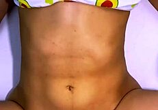 I shared a naughty laugh with stepdad's best friend in the kitchen before we kissed