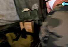 Horny Amateur Soldier Fingers Wet Pussy to Orgasm Live