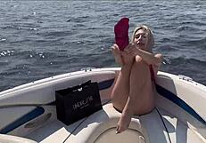 Hot Blonde Fucks Boat Captain in Lingerie