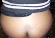 this amateur teen gives up her big ass in the woods at night for monster cock creampie