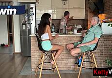 my wife sneaks sex with teen while husband cooks dinner nearby