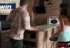 my wife sneaks sex with teen while husband cooks dinner nearby