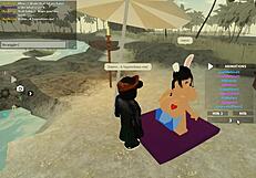 Roblox slut bends over for bbc doggystyle pounding