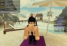 Roblox slut bends over for bbc doggystyle pounding