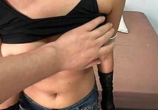 kelly the 18 year old university student gets interviewed then fucked hard for her first creampie ever