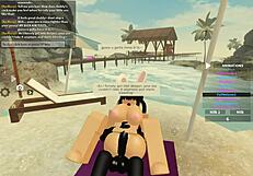 Roblox slut bends over for bbc doggystyle pounding