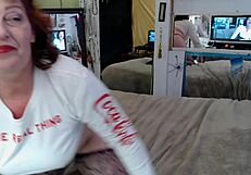 dawnskye1962 smokes teasing your cock fully clothed granny style!!