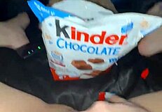 yo this kinky arabian snowwhite teen stuffs chocolate in her virgin pussy masturbating hard