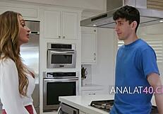 stepmom's award means stepson anal fucks her tight milf asshole