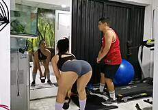 Trainer silences my gym moans somehow