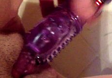 little friend lends her wet pussy a hand with dildo toys and hot cum play!