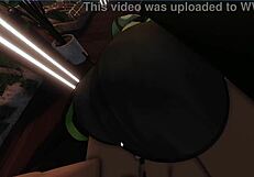 wanna see this hot girl fucked hard by monster cock through ripped jeans??