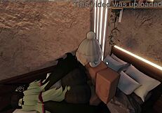 wanna see this hot girl fucked hard by monster cock through ripped jeans??