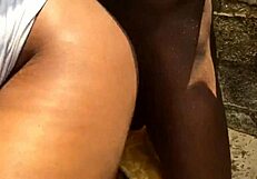 bitch's massive natural tits bounce wildly during outdoor hard fuck