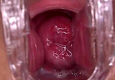 horny homemade slut with big tits and shaved wet pussy squirts from hard pounding