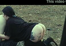 Picnic turns wild with ass eating piss and rough face fucking