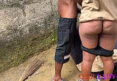 Naughty uganda girlfriend squirts on big black cock outdoor chair sex first naija visit
