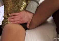 golden dress slut vagina plowed moaning hard