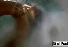 Hot pornstar nicole aniston steamy shower big tits wet pussy solo