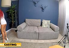 wanna see this redhead slut shake tiny bikini ass to land casting fuck gig?