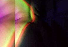 Dark room tempts naughty morena into seductive striptease revealing her sexy curves