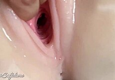 Horny clit rubbing leads to first wet pussy scissoring moans