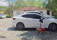 Max Betancur Fucks Athenea Rosse Hard in Public Car Wash