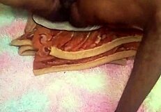 homemade ebony milf rides black cock reverse cowgirl with jiggling ass cheeks