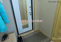 Lucky plumber pounds chubby milf's fat ass relentlessly