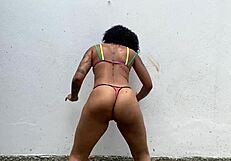 Naughty Wife Flashes Ass Publicly Guides Jerk Off to Creampie Finish