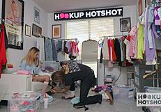 Kalani Luana hunts Bryan Gozzling's sloppy brunette pussy pounding online?