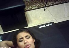 behind scenes glasses brunette pounded by italian machine hardcore