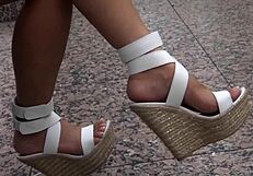 hot petite asian legs in heels beg for rough foot fetish pounding