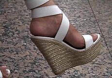 hot petite asian legs in heels beg for rough foot fetish pounding