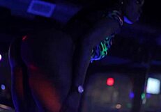 curvy ass shakes wildly during erotic nightclub twerk session