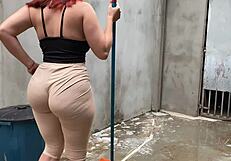 voyeur grabs passing latina prostitute's huge ass hard